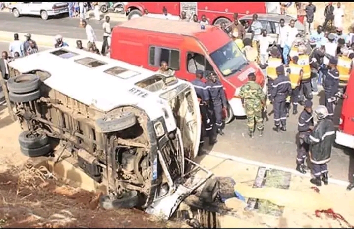 Louga : Une collision entre un car et un camion fait 20 morts et 24 blessés