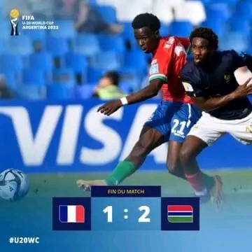 Mondial U20 : La Gambie bat la France et se qualifie pour le second tour