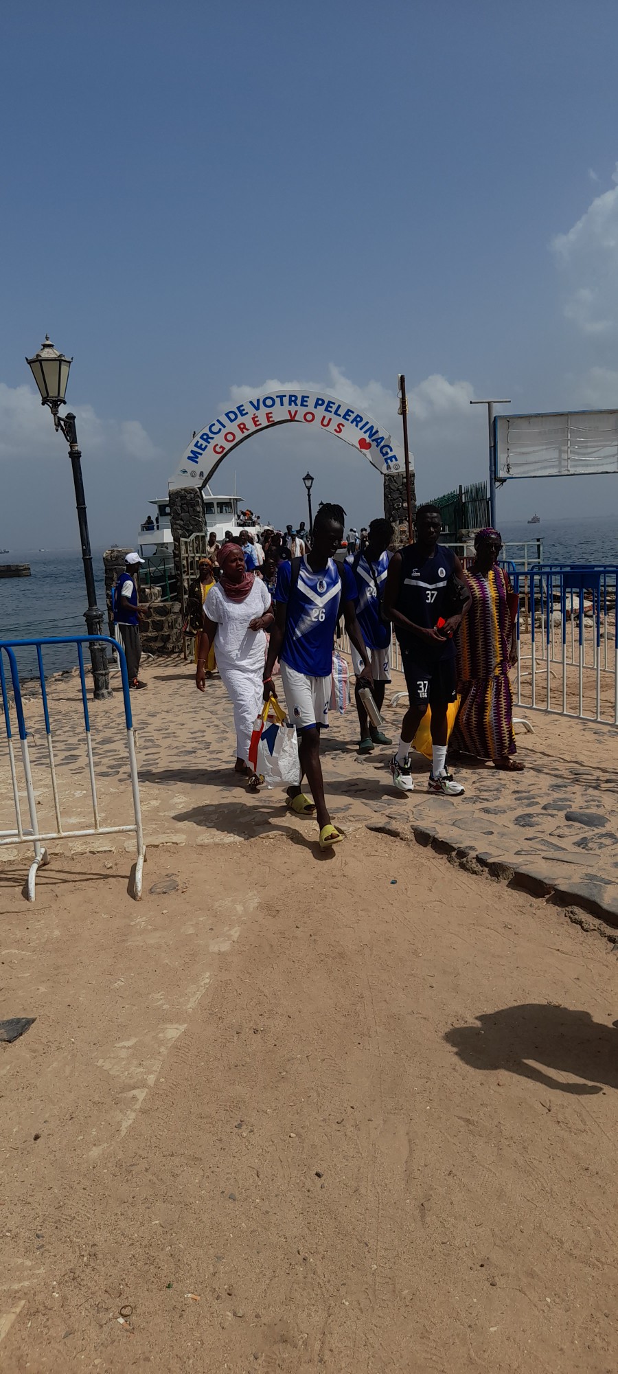 L’arrivée des joueurs de l’US Gorée après les entraînements