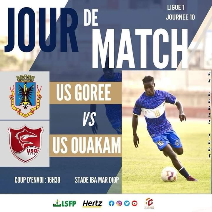 10ème journée Ligue1 : Suivez en direct le match US Gorée vs US Ouakam à partir de 16h30