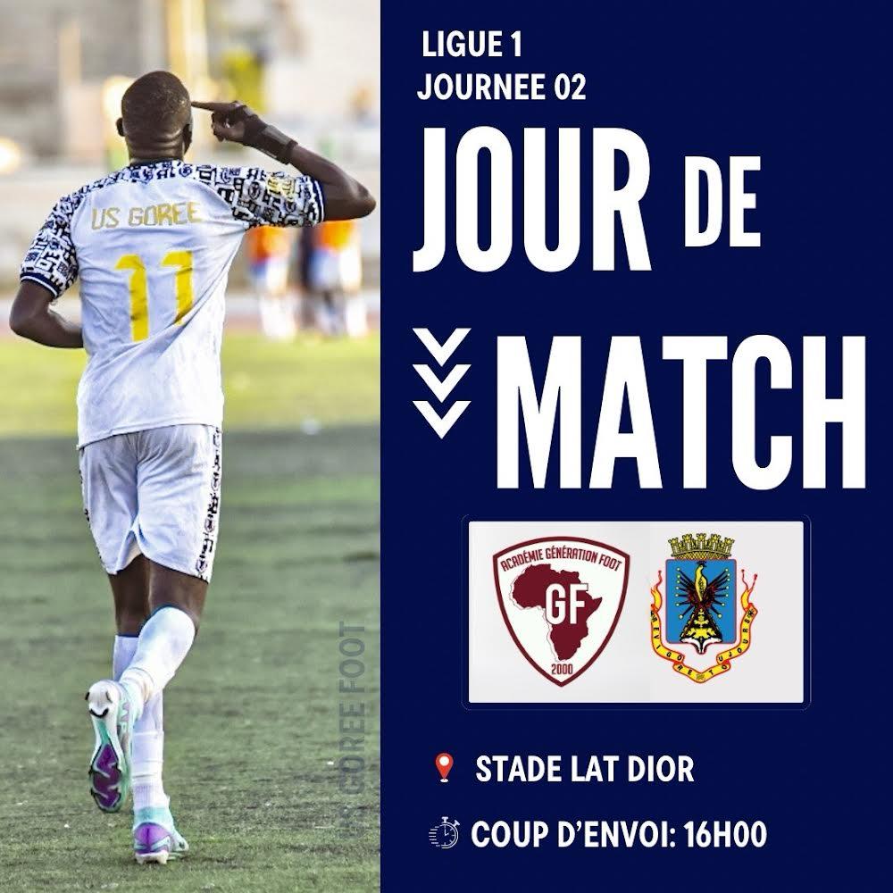 2ème journée Ligue1 Pro : Suivez en direct le match en retard entre Génération Foot et US Gorée à partir de 16h00 GMT