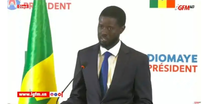 Le premier discours du Président Diomaye Faye