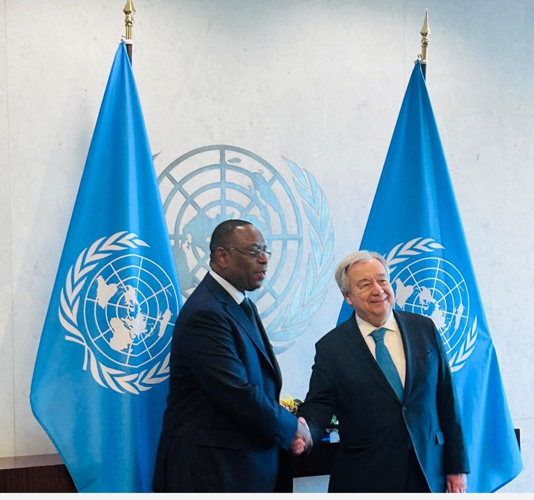 Un tête à tête entre l’ancien chef de l’État Macky Sall et le secrétaire général de l’ONU, Antonio Guterres